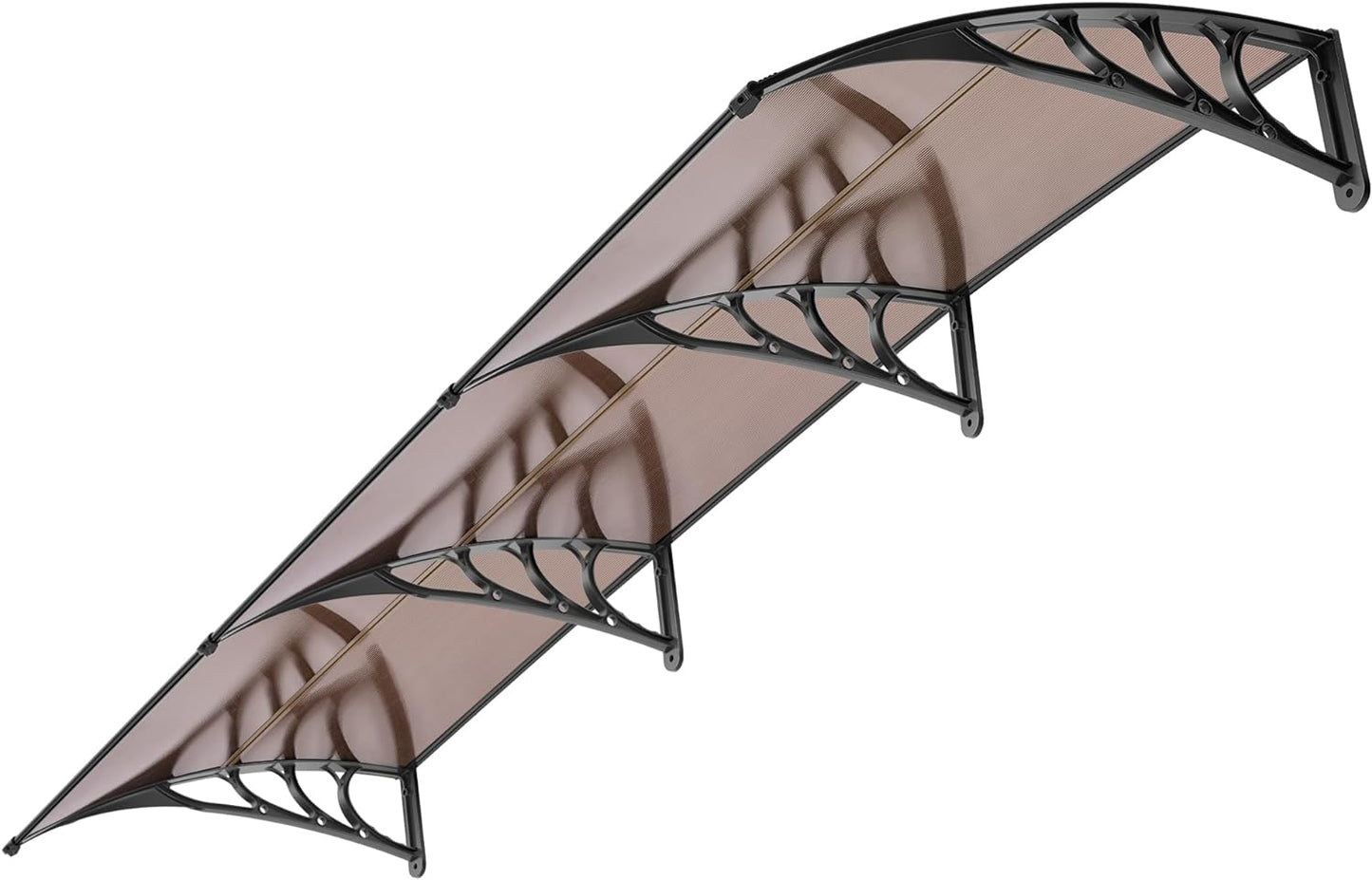 VIVOHOME Polycarbonate Window Door Awning Spliced Canopy Transparent with Black Bracket 40 Inch x 80 Inch